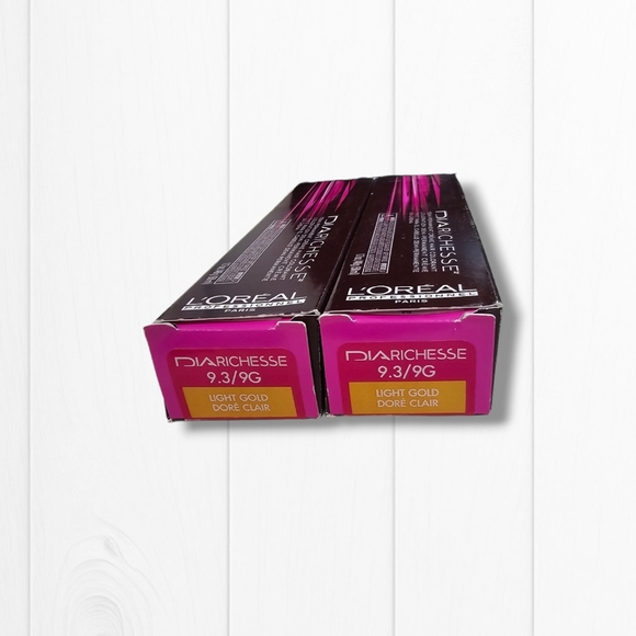 L'Oreal Professionnel DIARichesse 2 Tubes Ammonia-Free 9.3/9G Light Gold Blonde - Picture 1 of 16